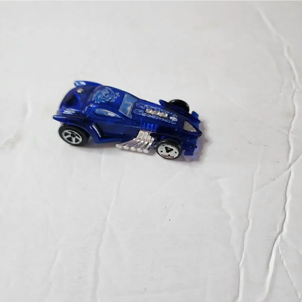Hot Wheels Burlesque Burl-Esque Clear Blue Diecast Race Car 1:64 China - NICE
